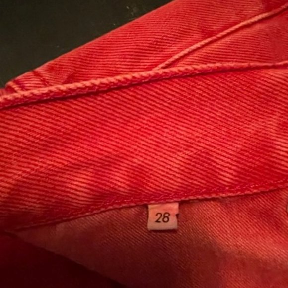 Boyish Tommy High Rise Jeans - Red - Size 28 - Picture 6 of 6